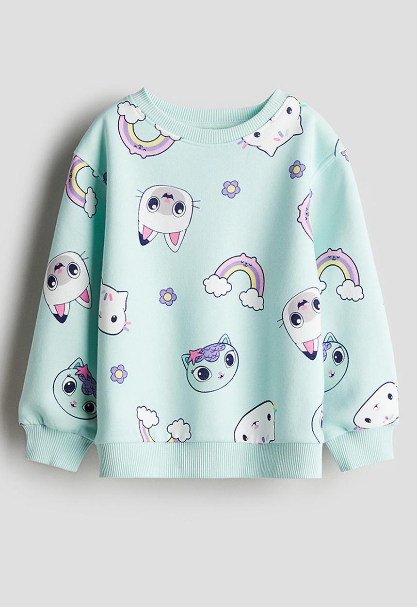 H&M - Printed sweatshirt - turquoise gabby's dollhouse