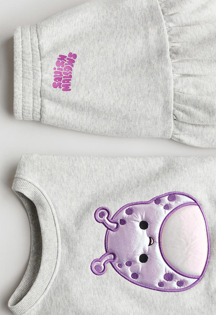 H&M - 2 piece sweatshirt and skirt set - grey marl/squishmallows