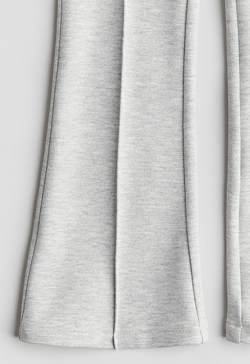 H&M - Flared ponte di roma leggings - light grey marl 