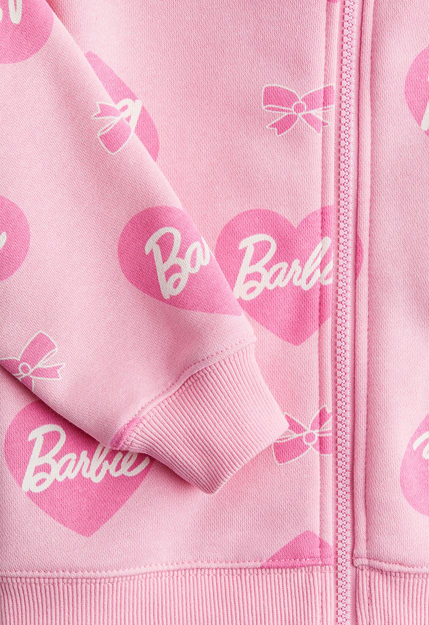 H&M - Printed hoodie - light pink/barbie 