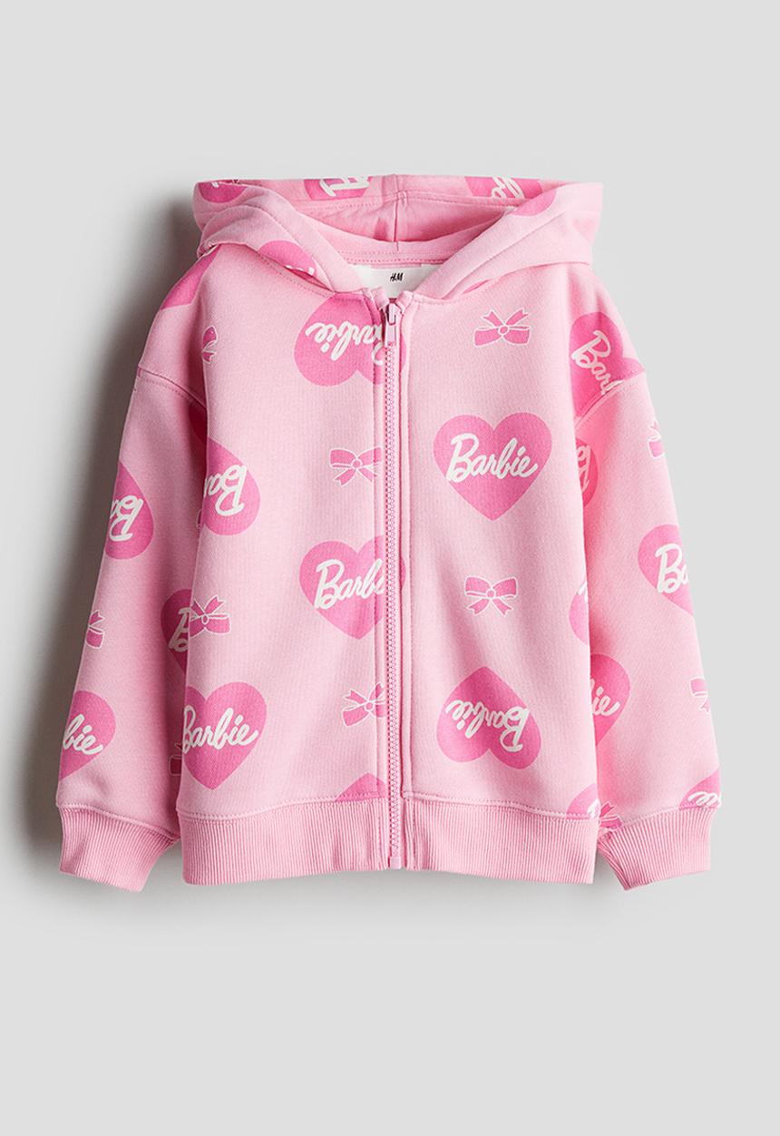 H&M - Printed hoodie - light pink/barbie 