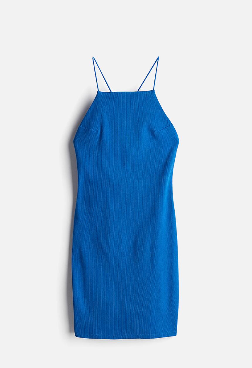 H&M - Low-back strappy dress - bright blue