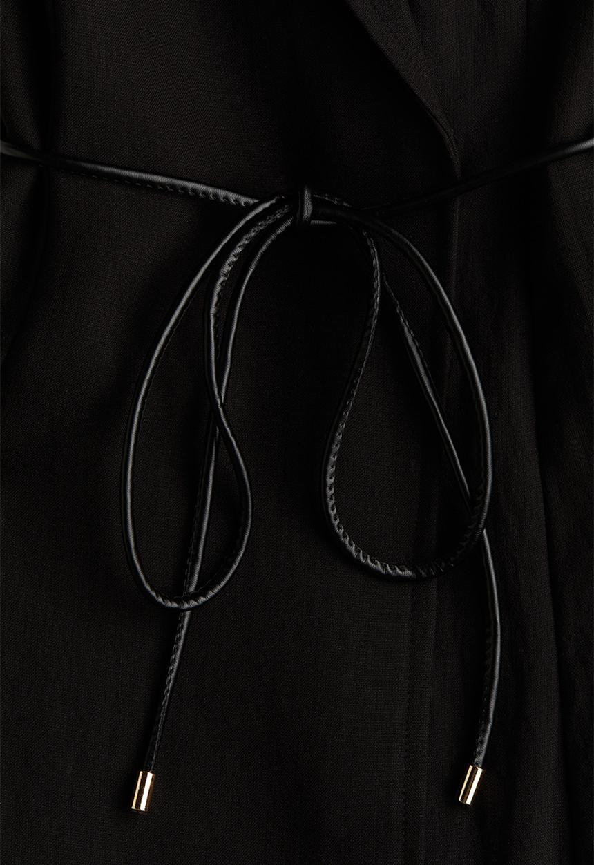 H&M - Tie-belt blazer dress - black