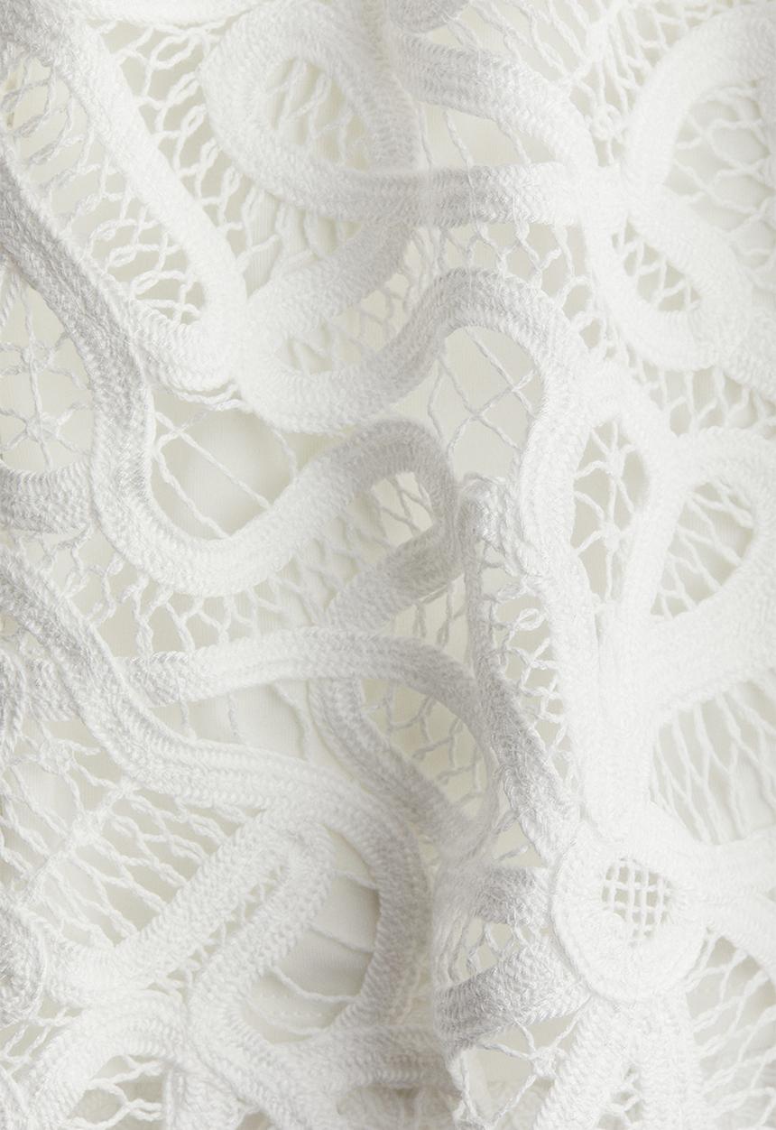 H&M - Crochet-look strappy dress - white