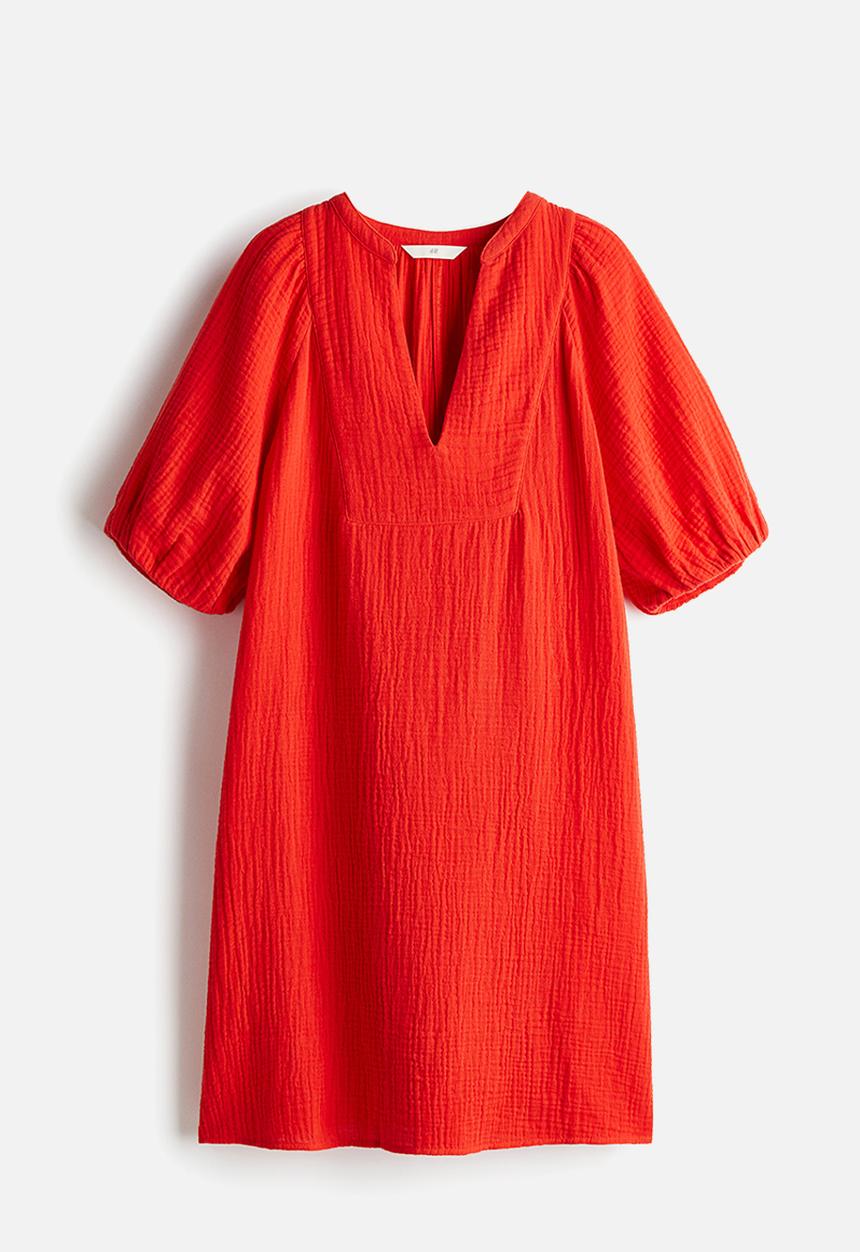 H&M - Muslin dress - bright red