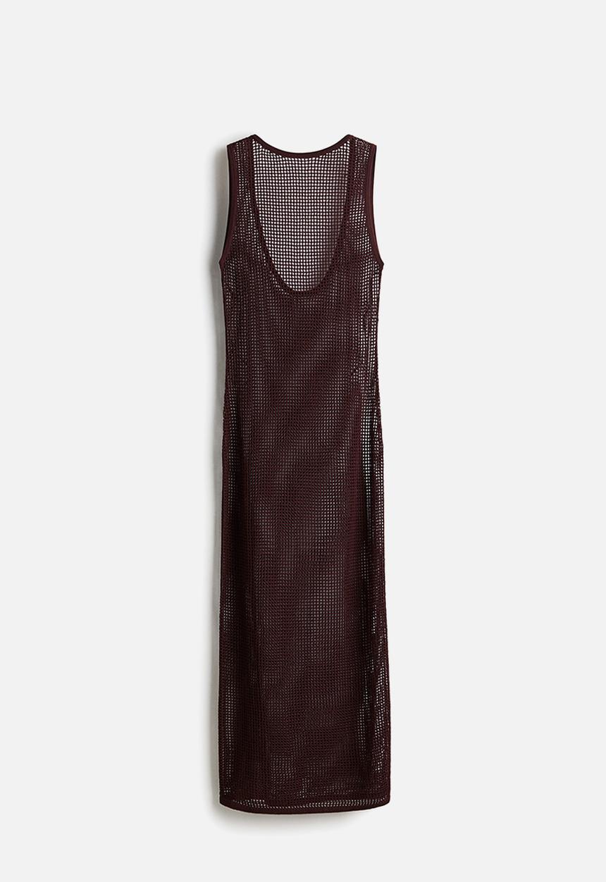 H&M - Net beach dress - burgundy