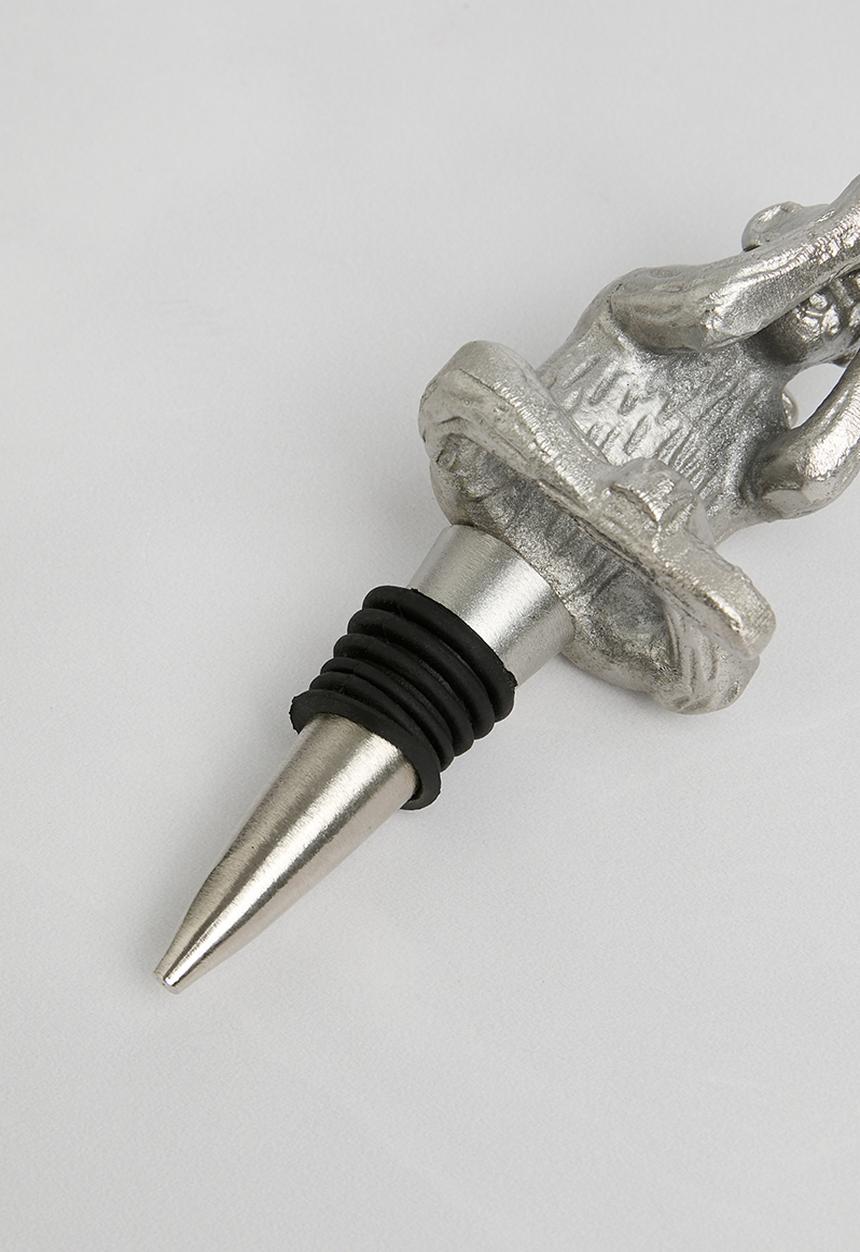 Sixth Floor - Covered eyes monkey bottle stopper - Silver
