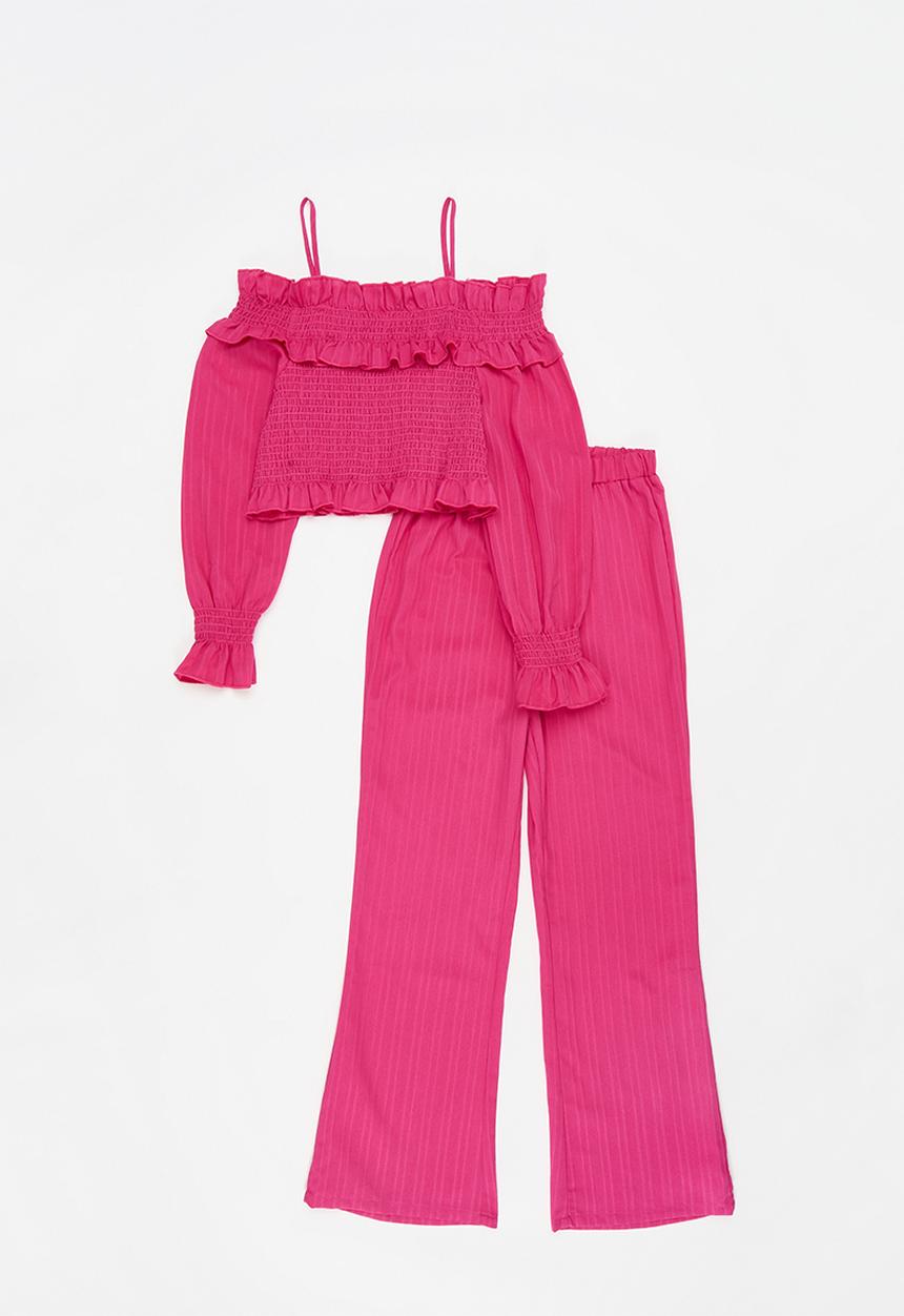 Pop Candy - Cropped top & pants set - pink