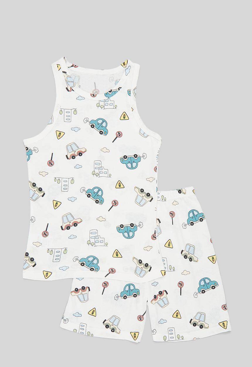 Pop Candy - Printed pj set - white