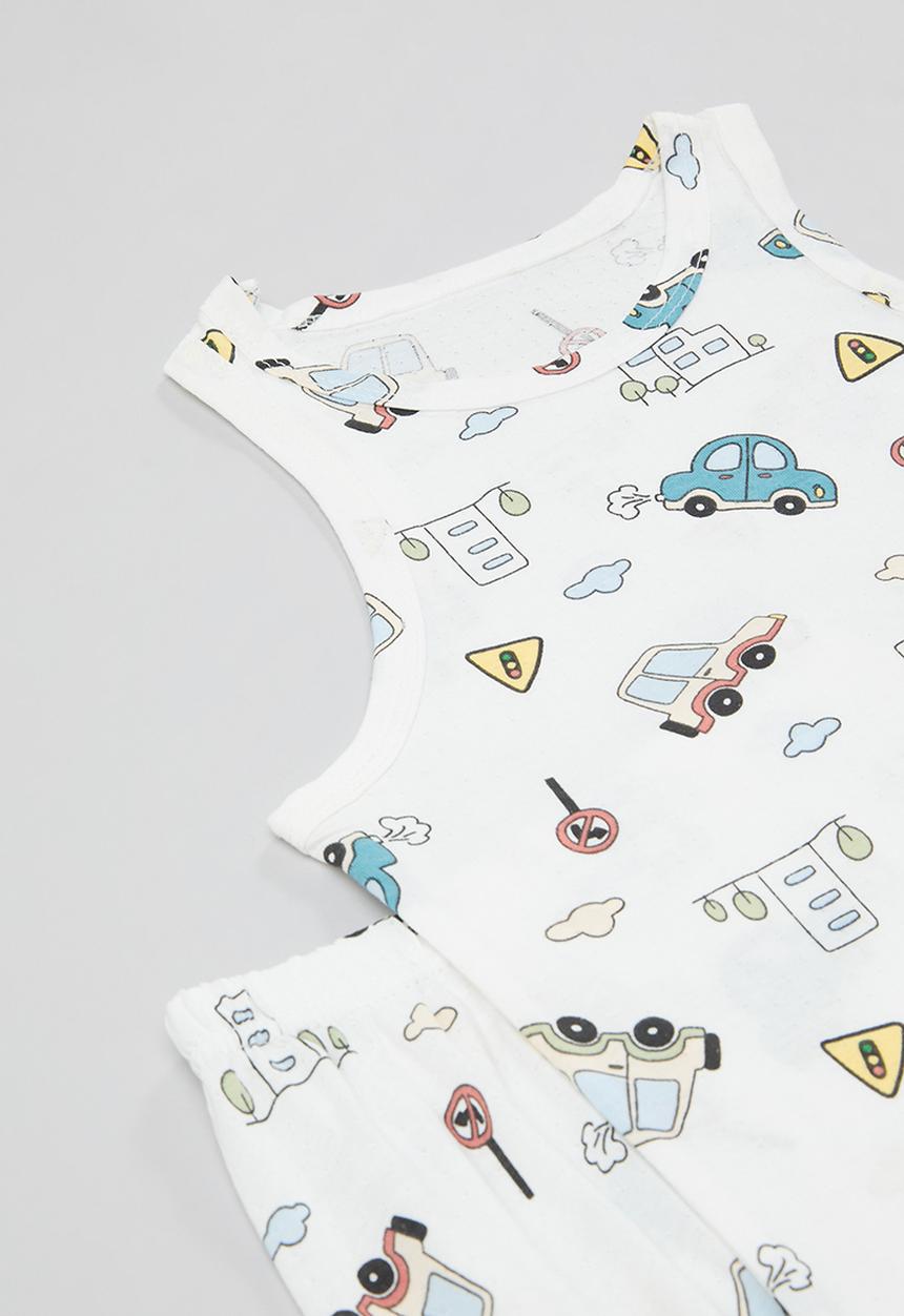 Pop Candy - Printed pj set - white