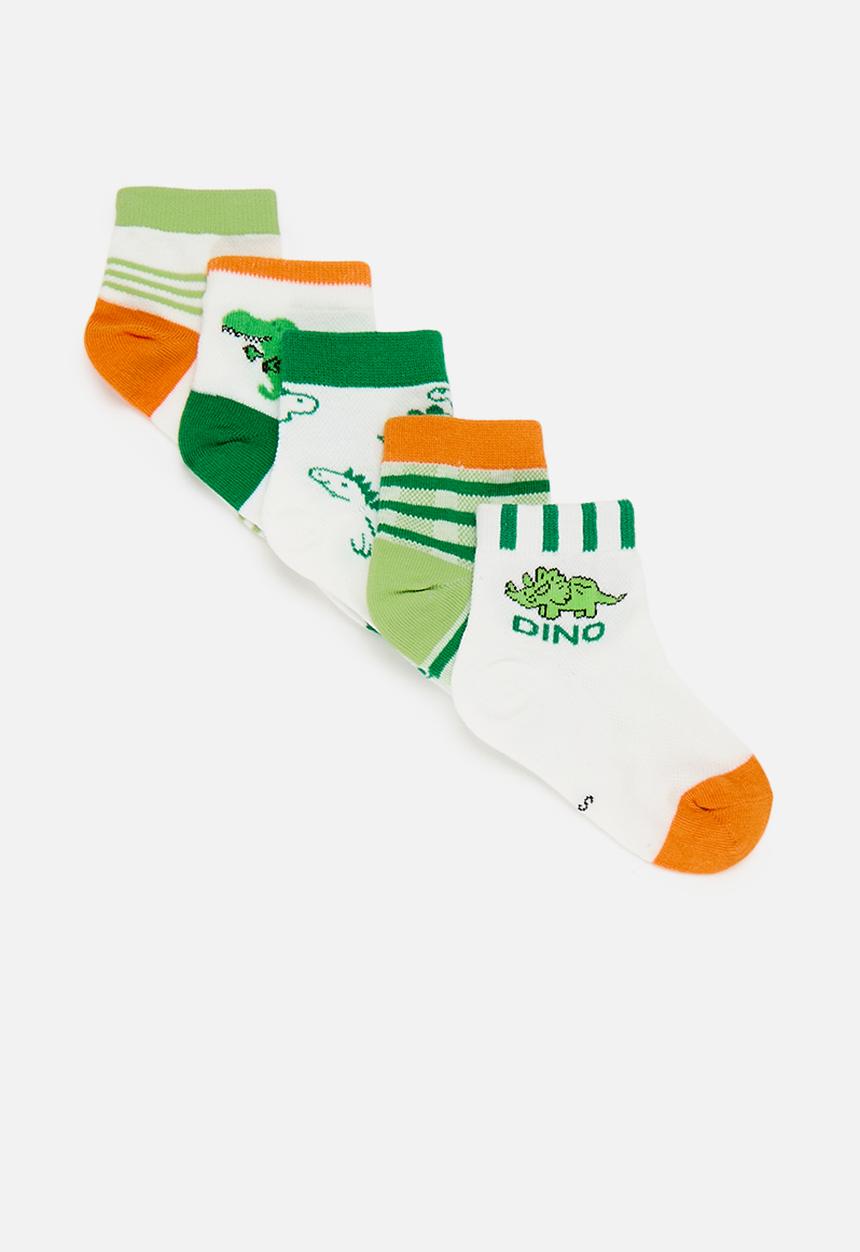 Pop Candy - 5 pack sock set - green & white