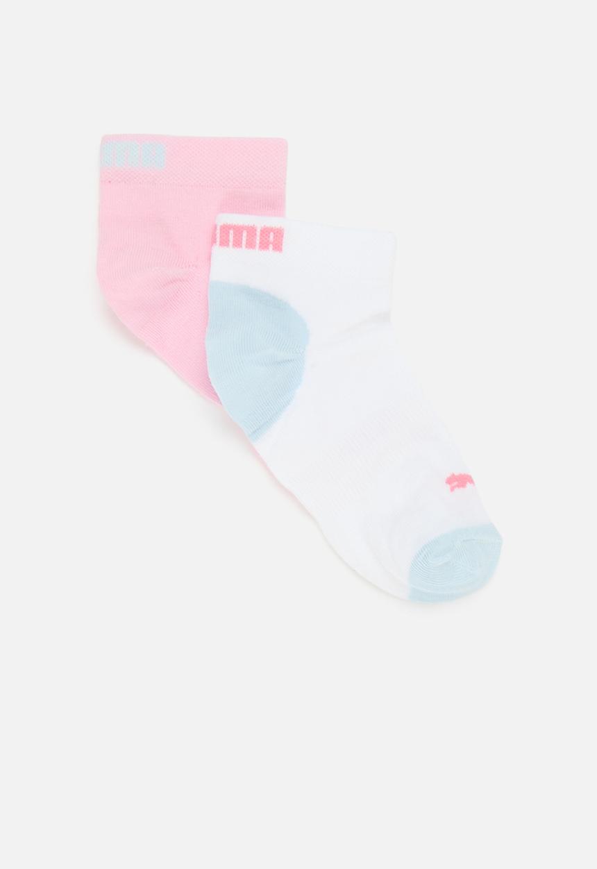 PUMA - Girls 2 pack low cut socks - garnet rose/white