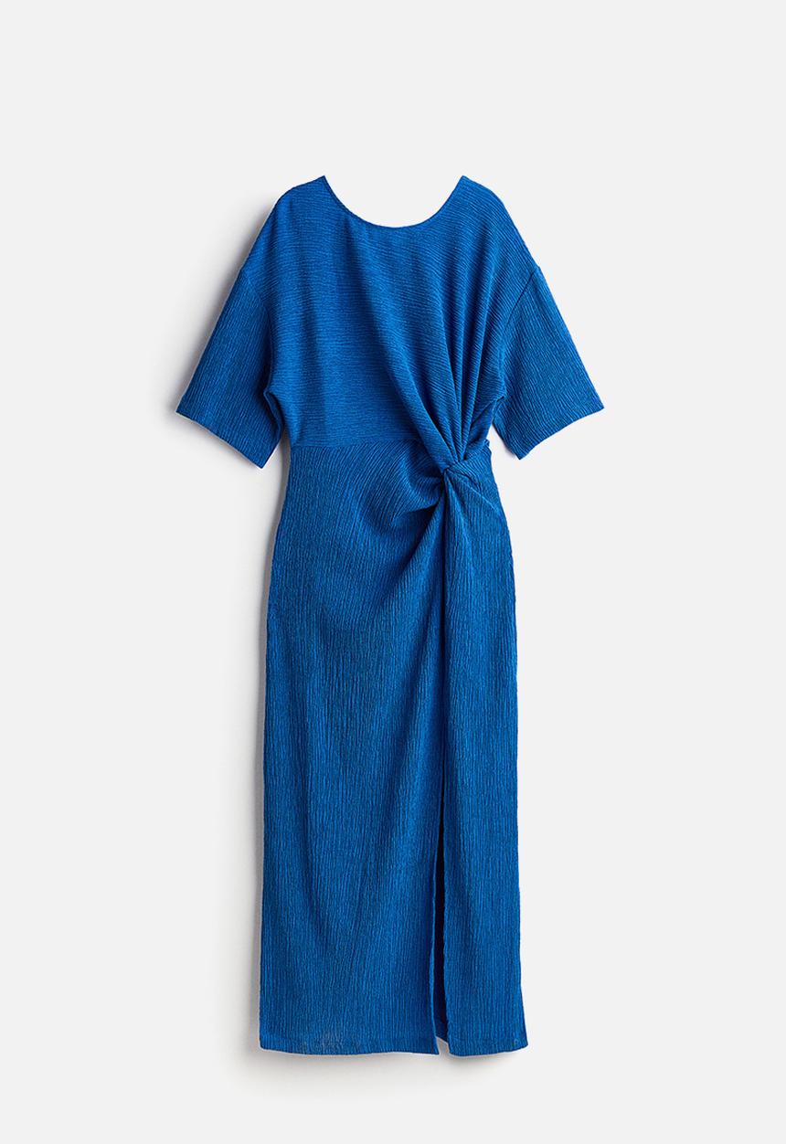 H&M - Twist-detail maxi dress - blue