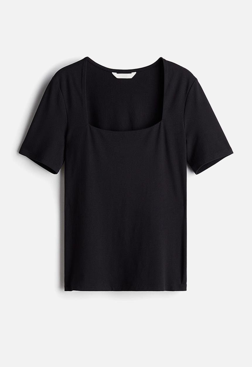 H&M - Square-neck top - blue