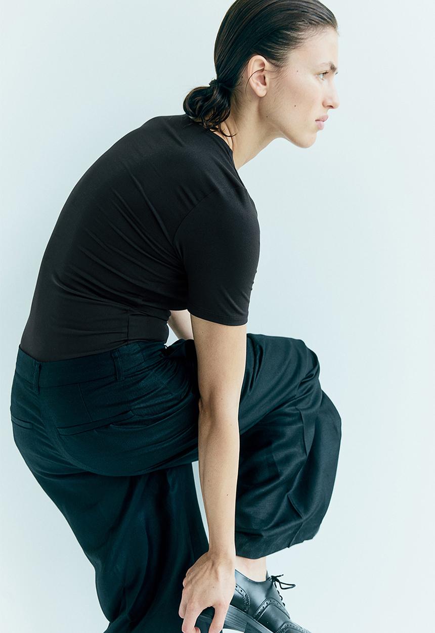 H&M - Square-neck top - blue