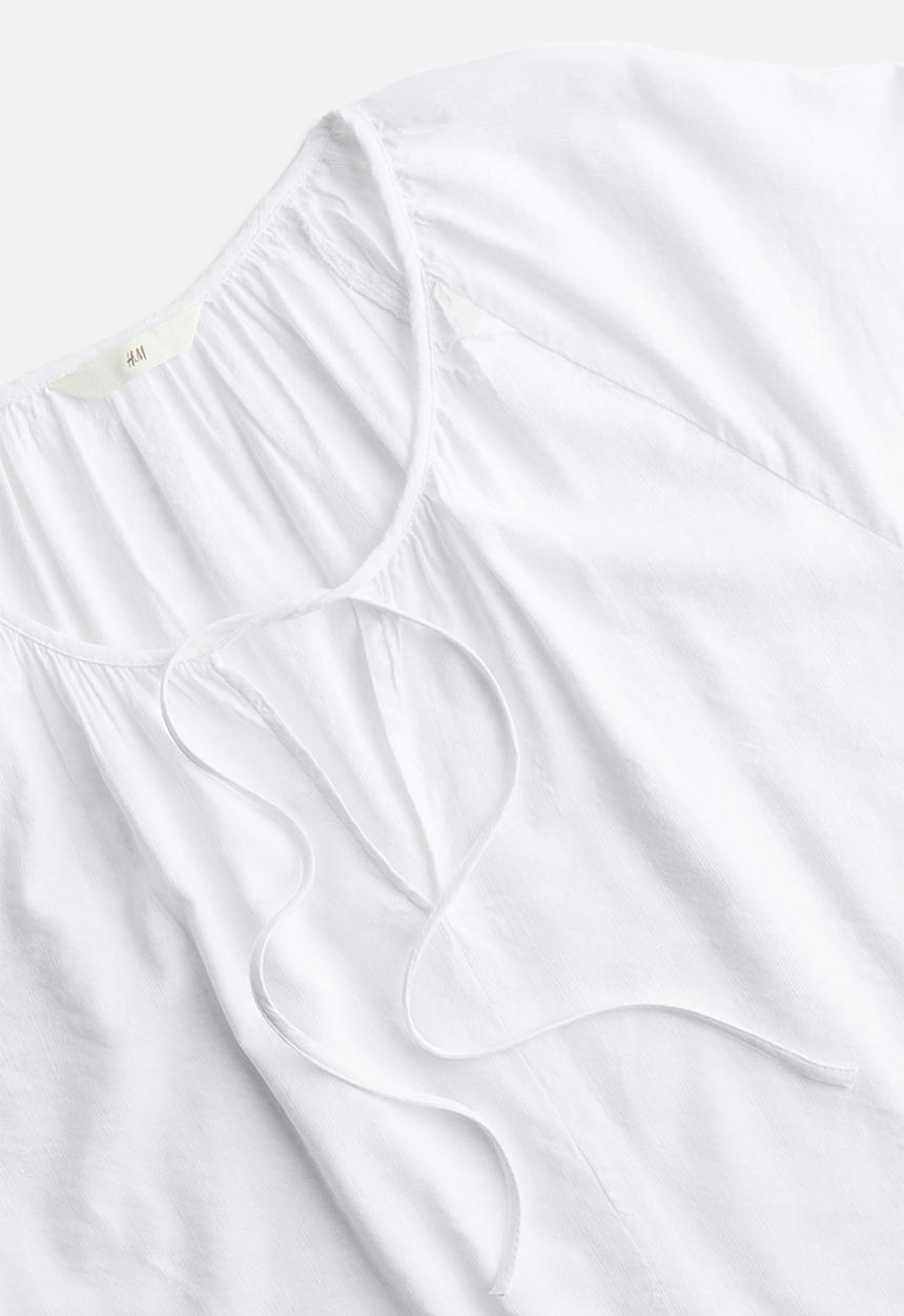 H&M - Raglan-sleeved blouse - white