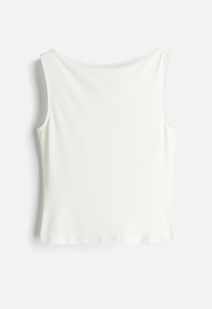 H&M - Boat-neck vest top - white