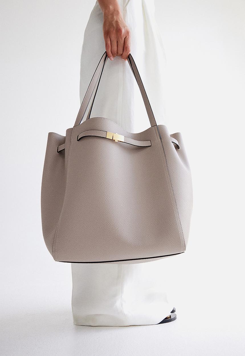 H&M - Strap-detail shopper - beige