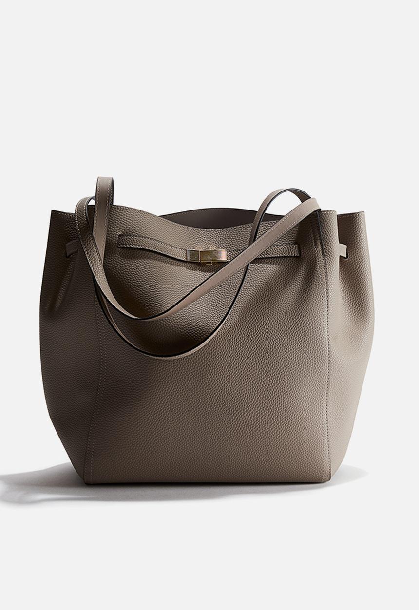 H&M - Strap-detail shopper - beige