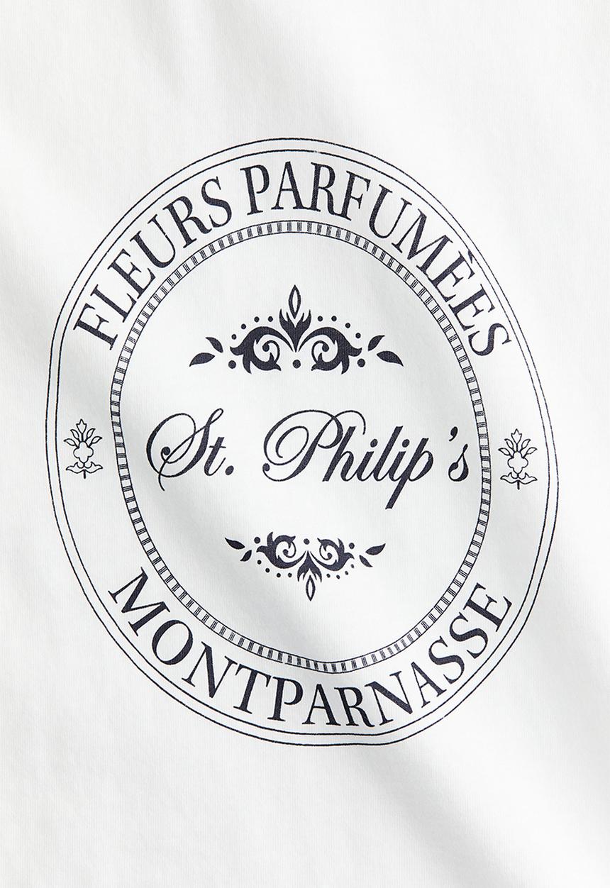 H&M - Printed t-shirt - white fleurs parfumées