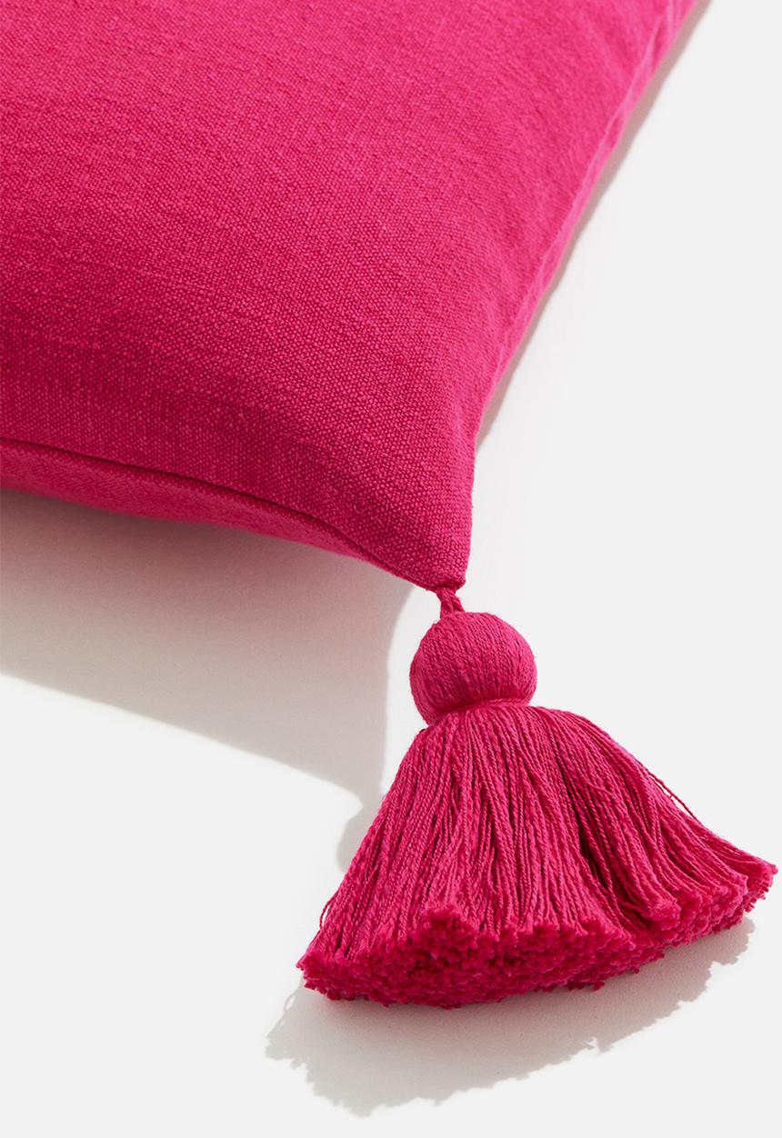 H&M - Tasselled cushion cover - pink