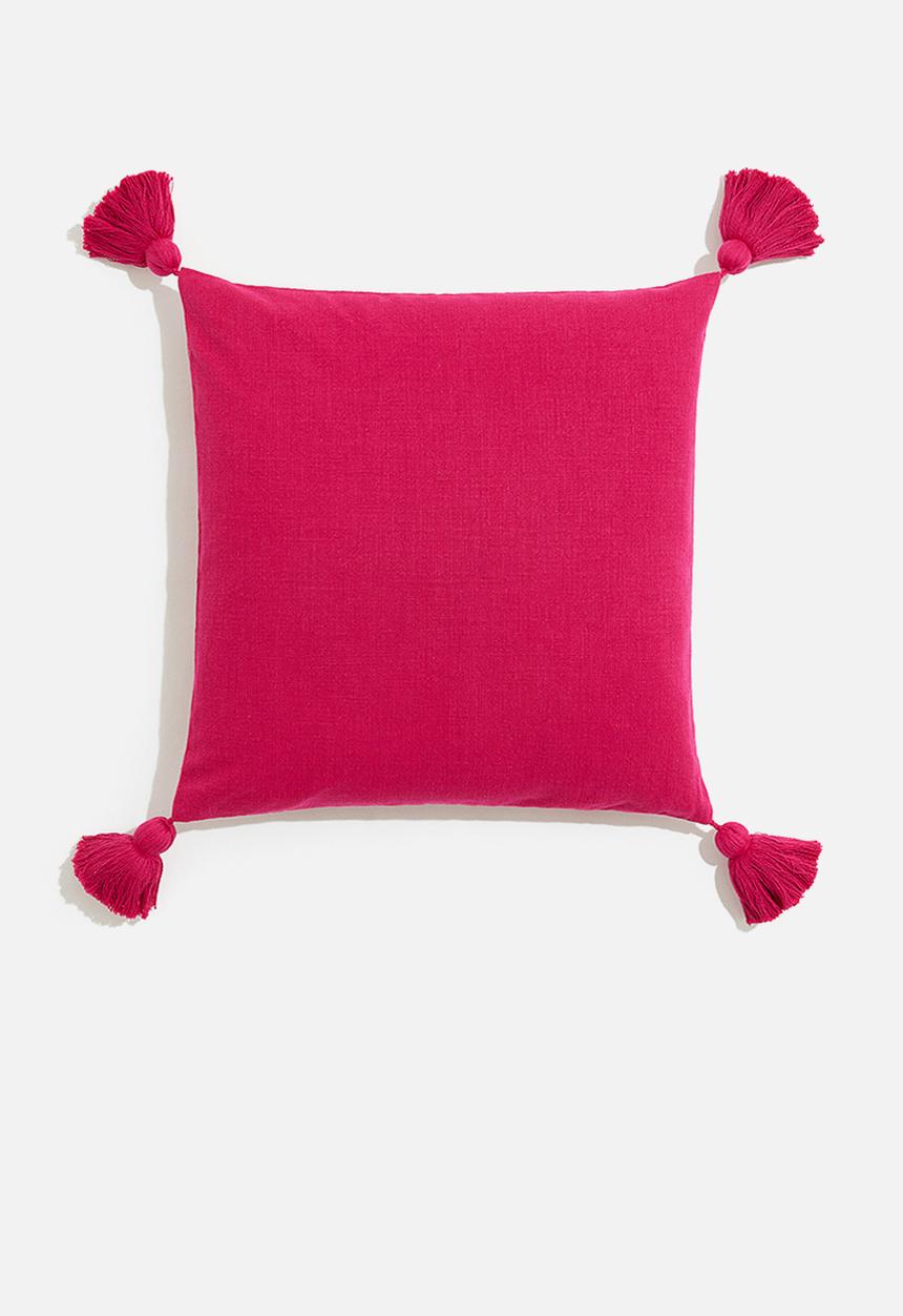 H&M - Tasselled cushion cover - pink