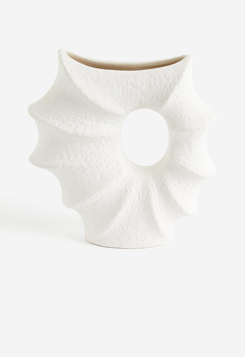 H&M - Stoneware vase - white