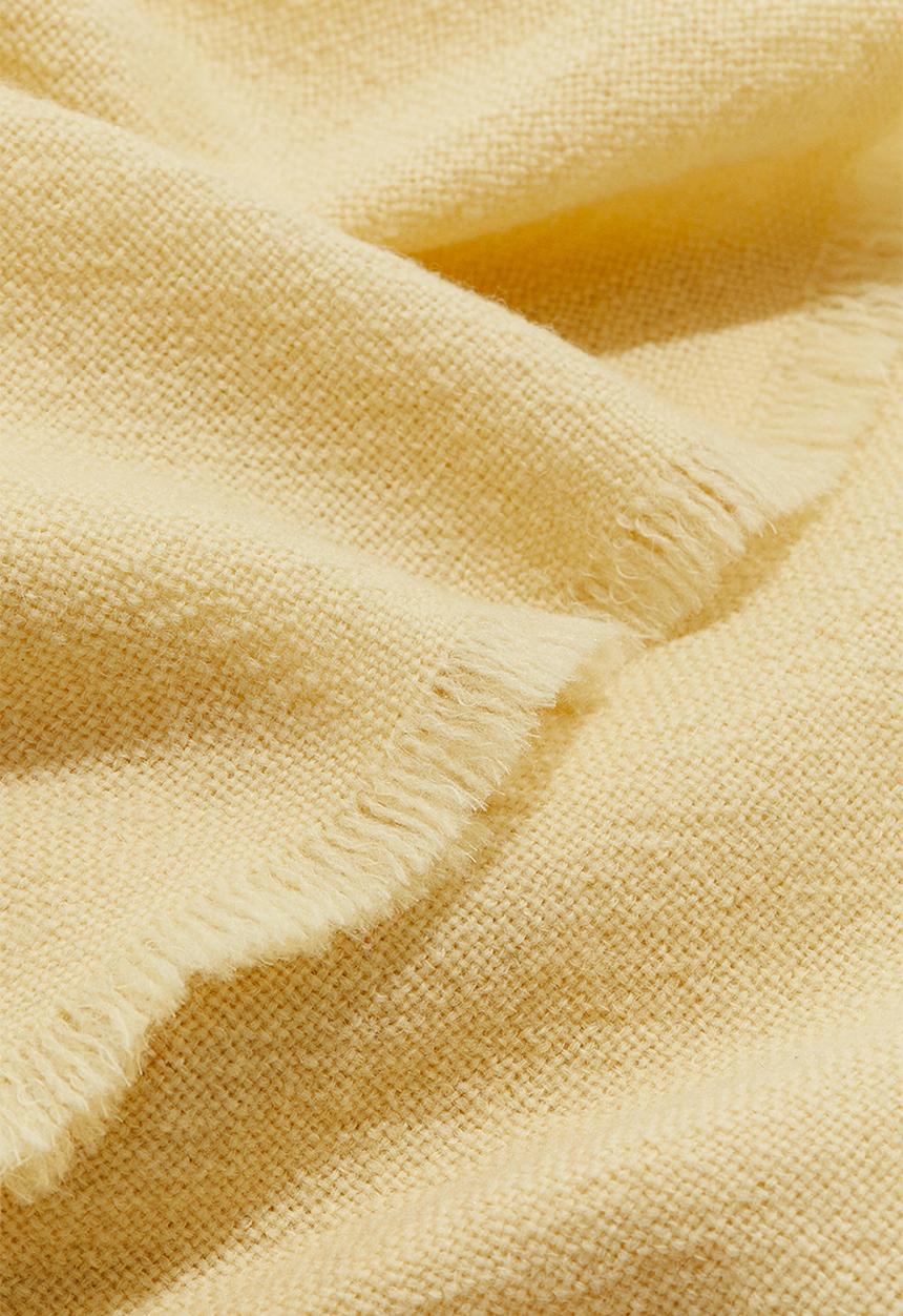 H&M - Large wool-blend blanket - light yellow