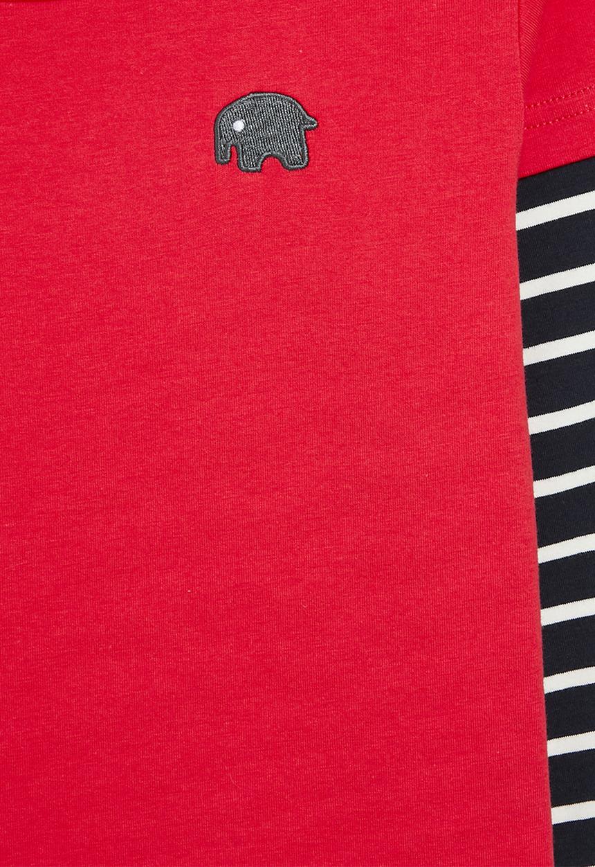 Pop Candy - Twofer tee - red & stripe
