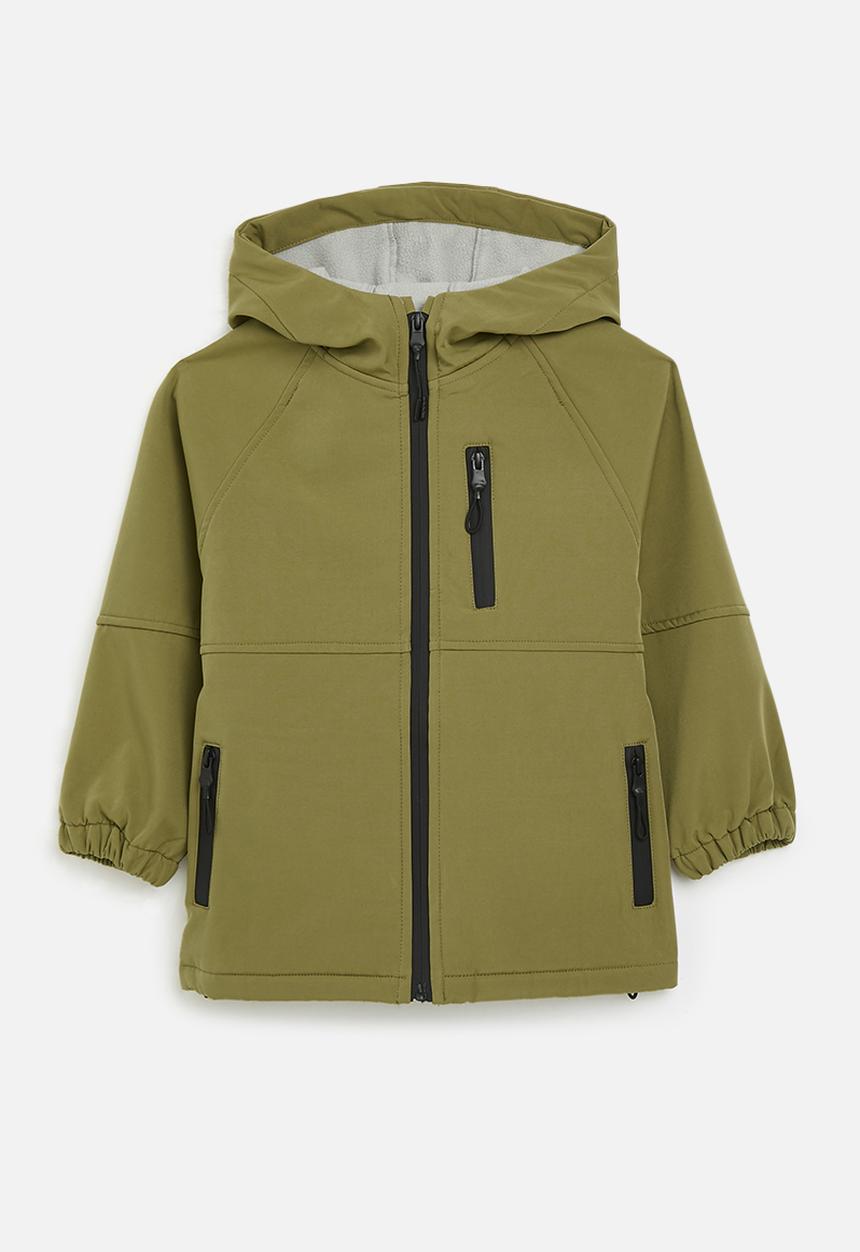 Pop Candy - Hooded wind breaker - olive green