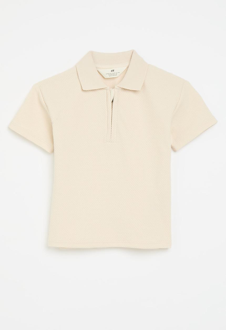 H&M - Zip-top polo shirt - natural white