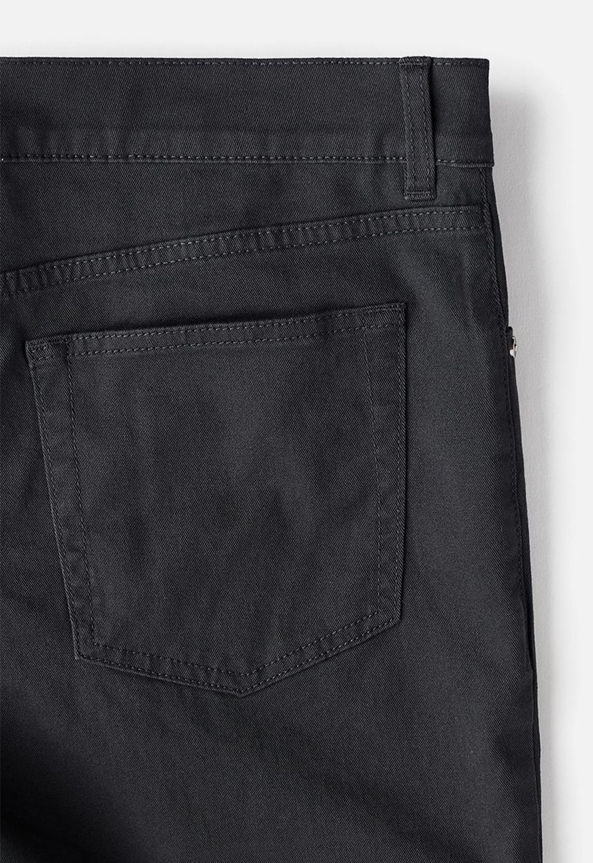 H&M - Slim fit cotton twill shorts - dark grey