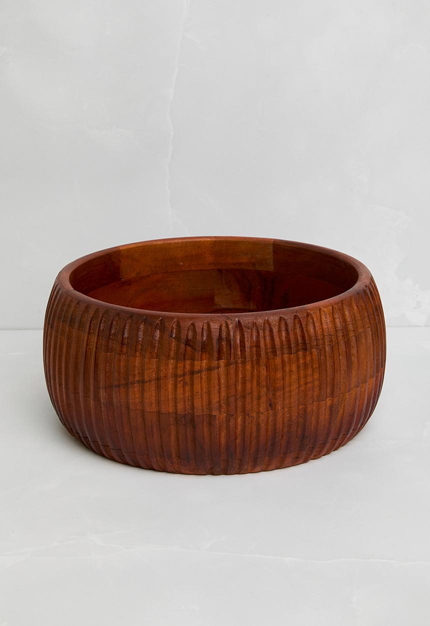 Sixth Floor - Carved wooden serving bowl - Natural