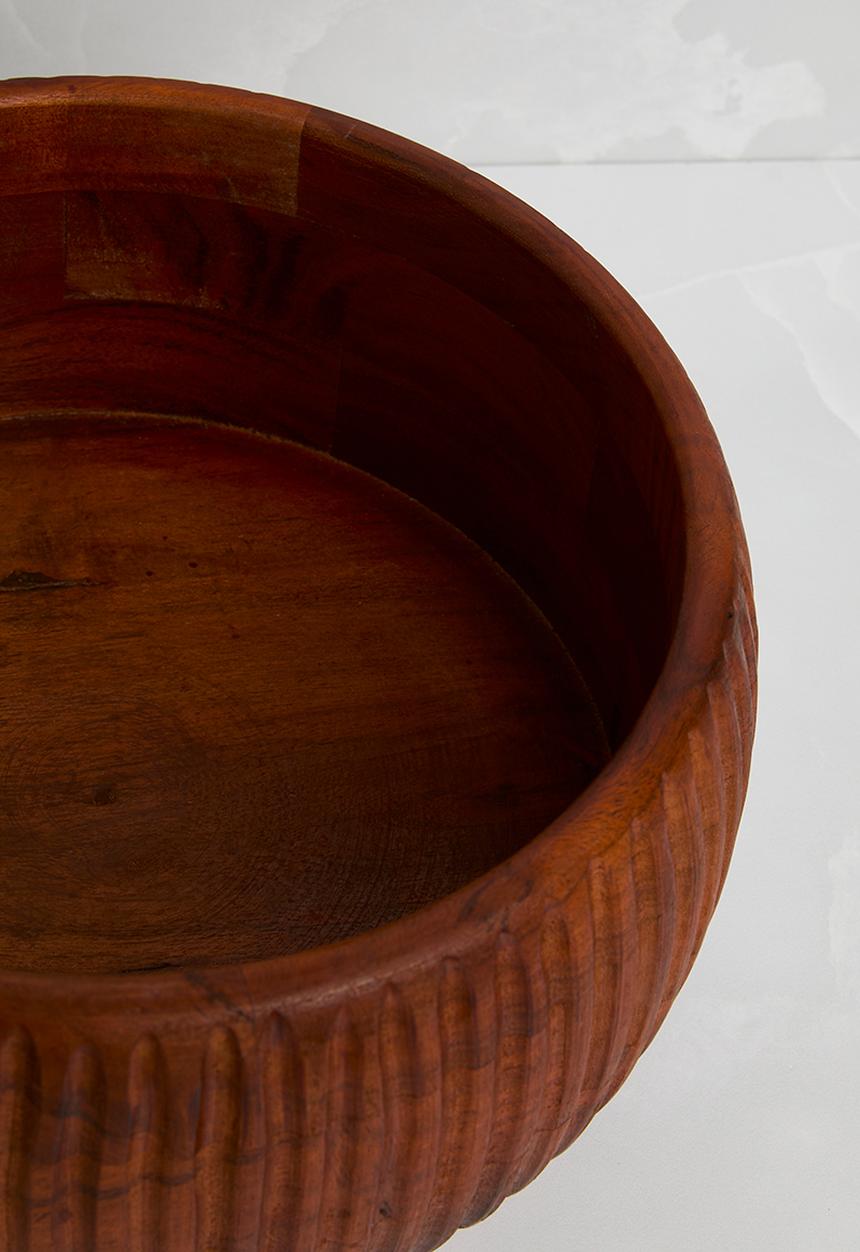 Sixth Floor - Carved wooden serving bowl - Natural