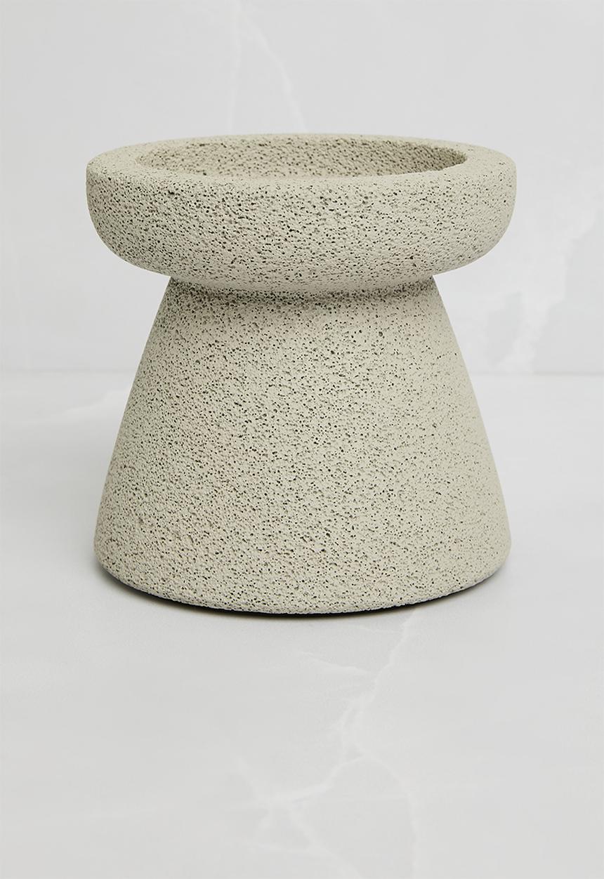 Sixth Floor - Textured Candle holder set of 2 - natural