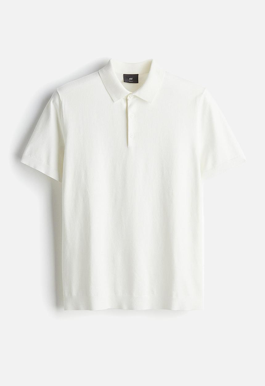 H&M - Slim fit polo shirt - white