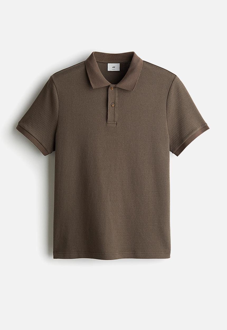 H&M - Slim fit polo shirt - brown