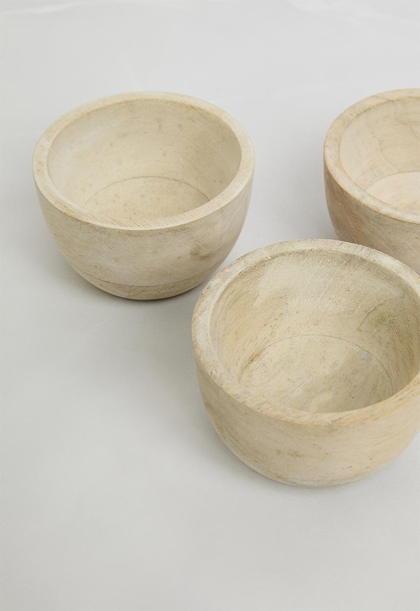 Sixth Floor - Trio mango wood snack bowl set of 3 - Natural