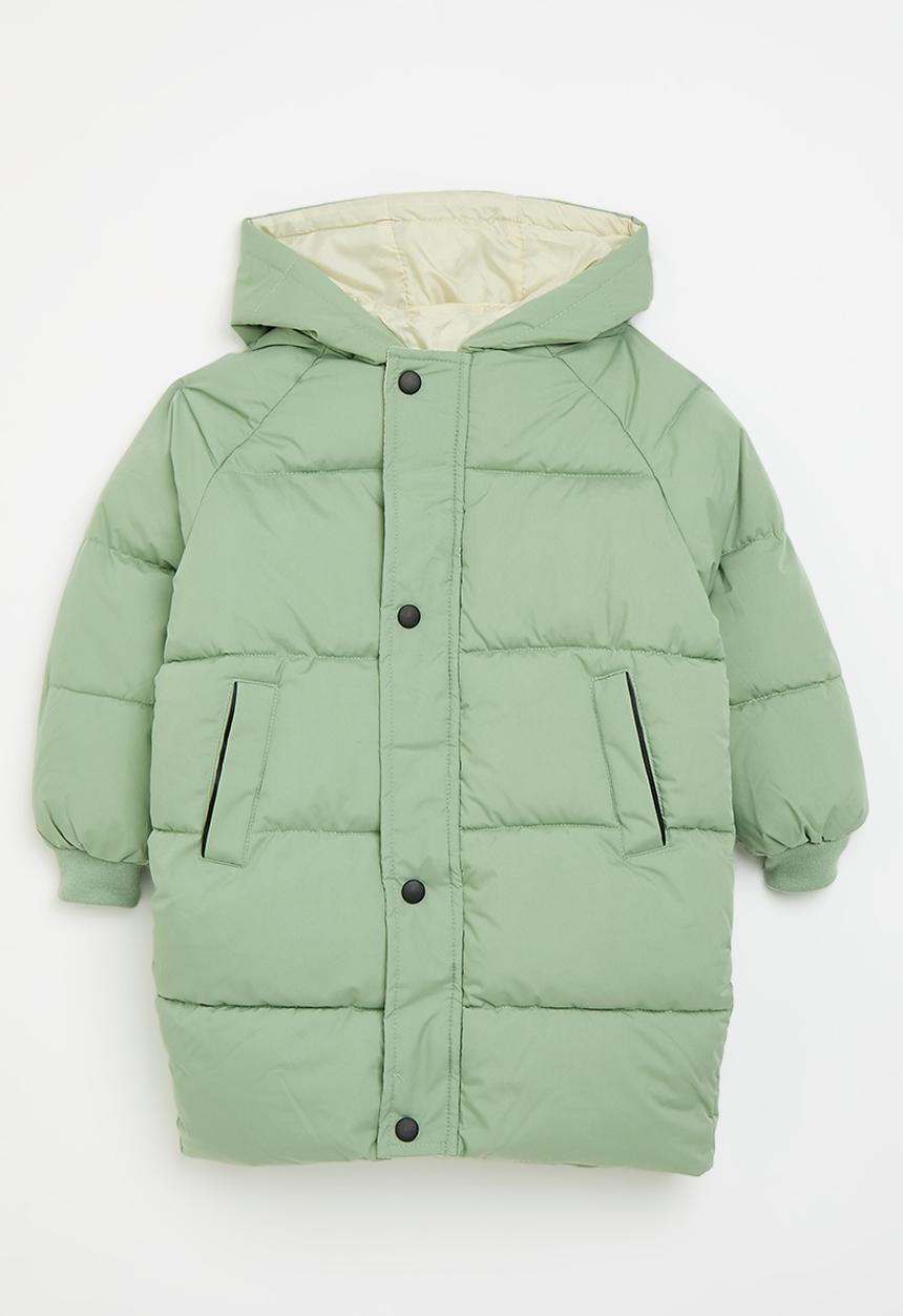 Pop Candy - Midi puffer jacket - green