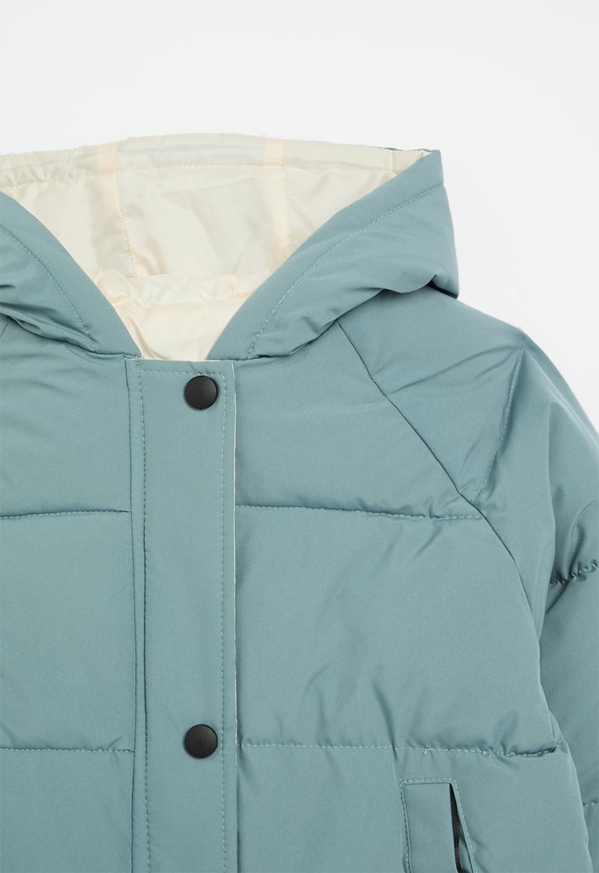 Pop Candy - Midi puffer jacket - blue