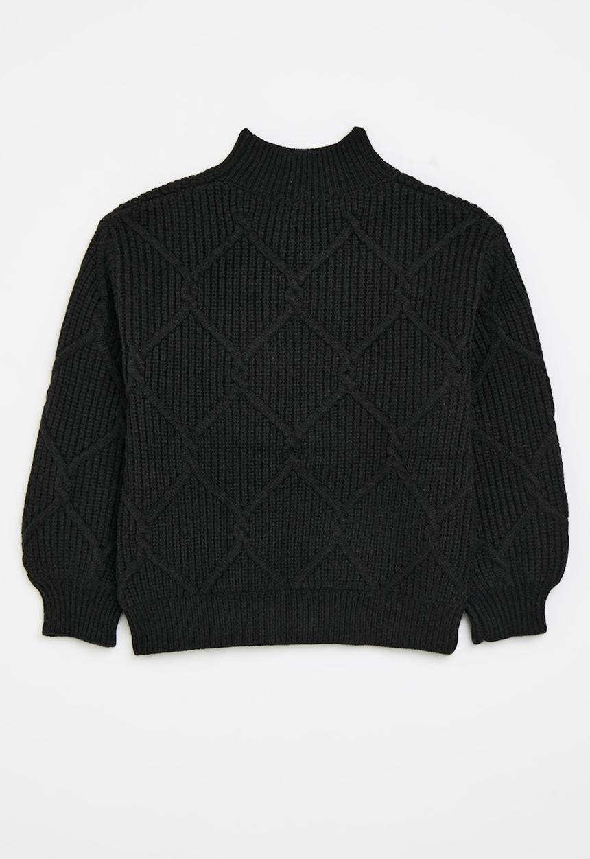 Pop Candy - Knitted jersey - black