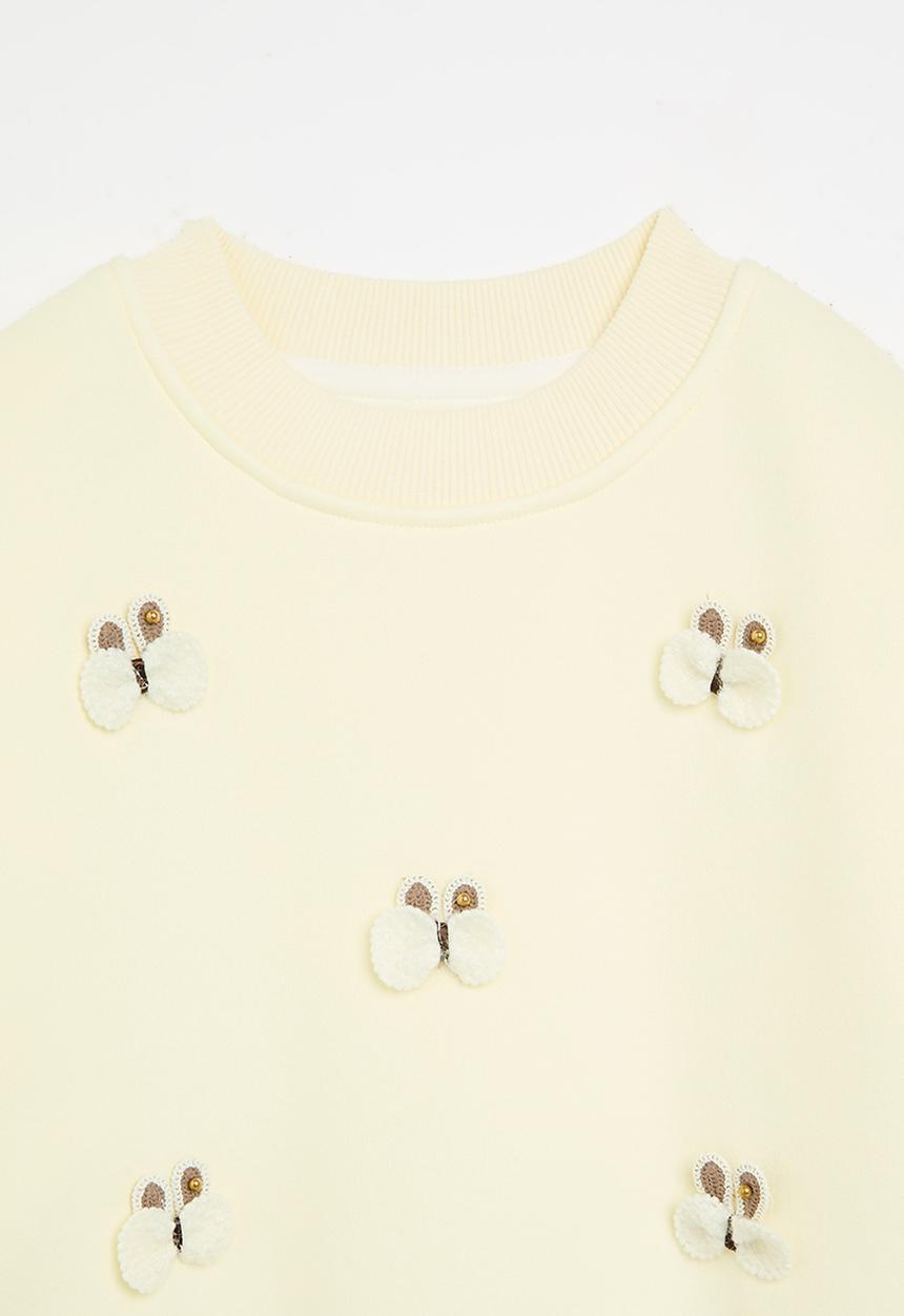 Pop Candy - Applique sweat top - ecru