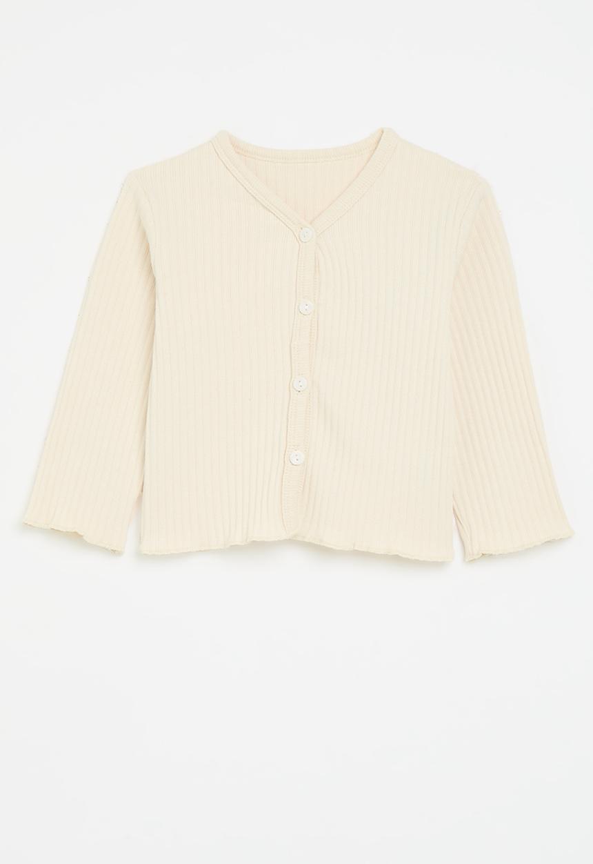 Pop Candy - Buttoned up knit jersey - ecru