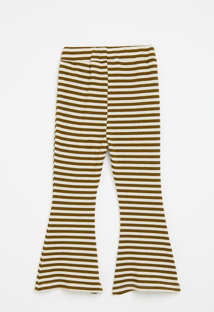 Pop Candy - Flared legging - ecru & white