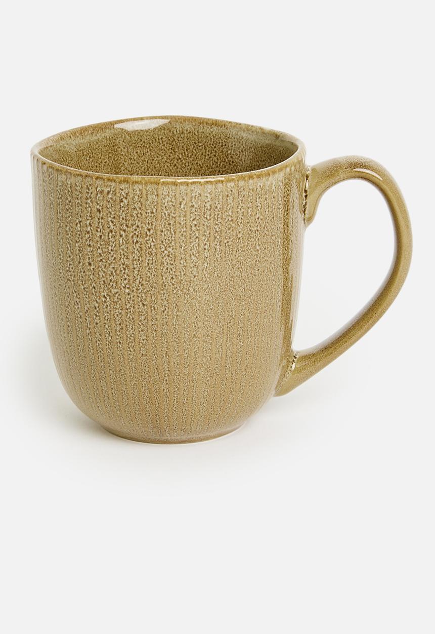 Excellent Houseware - Haze 350ml mug set of 4 - taupe