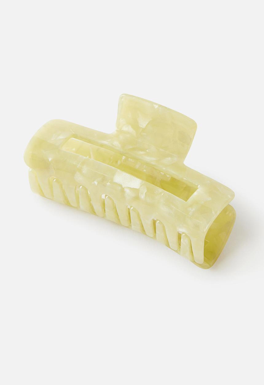 Rubi - Amber Hair Claw - olive marble