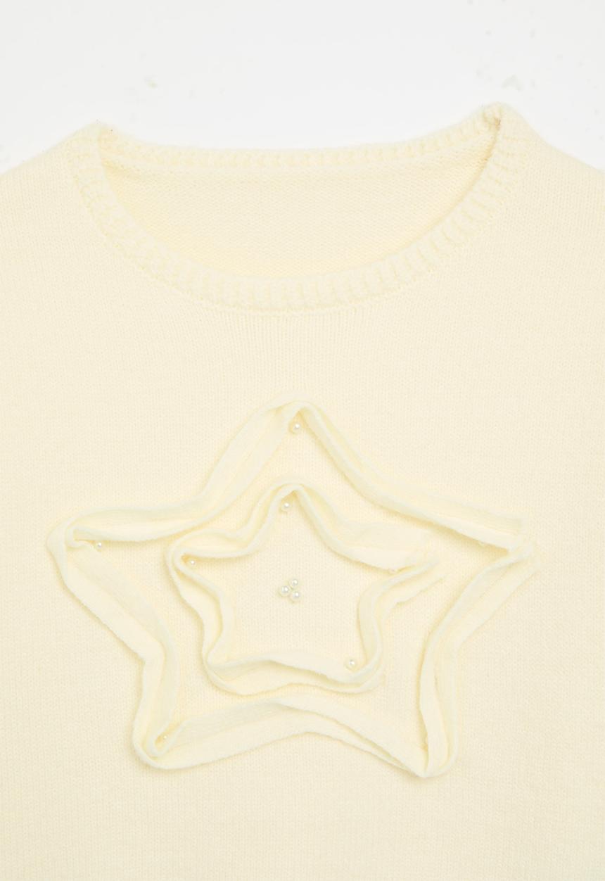 Pop Candy - Applique sweater - off white