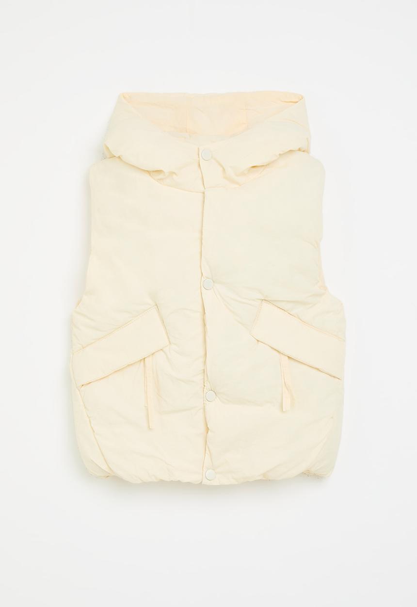 Pop Candy - Hooded gilet - white