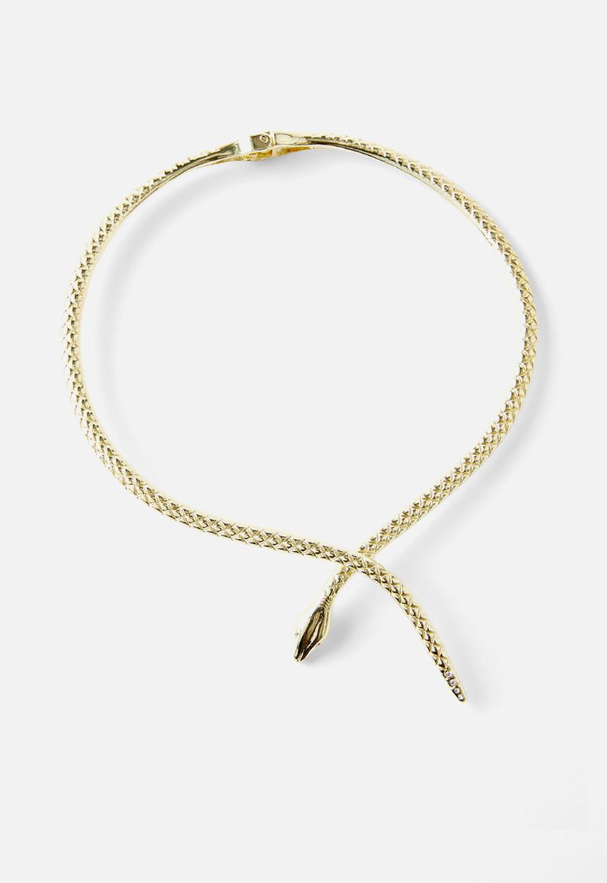 Rubi - Choker Necklace- gold snake