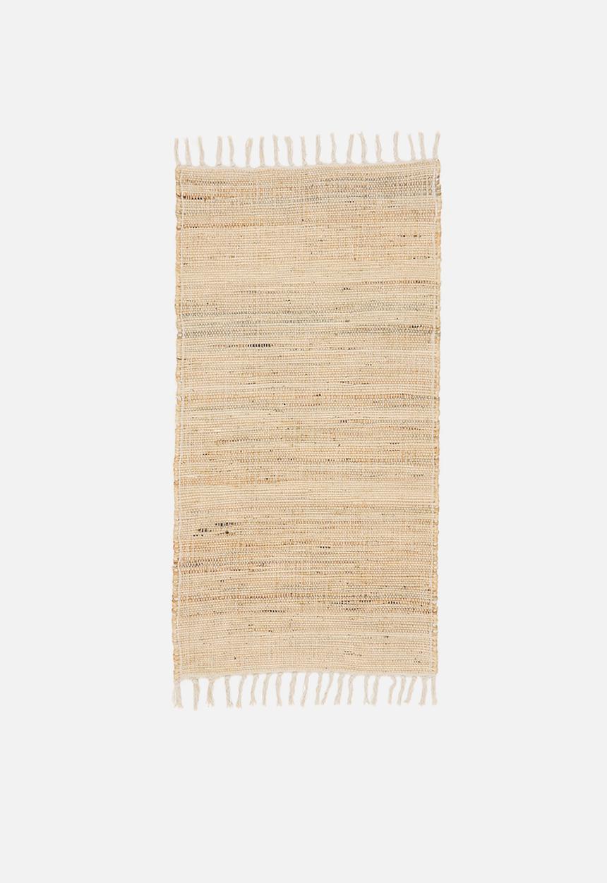H&S - Fringe jute & cotton runner - natural